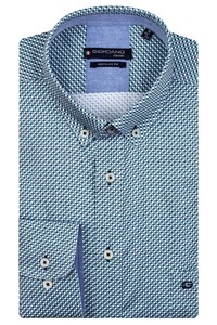 Giordano Ivy Button Down Graphic Star Fantasy Pattern Overhemd Pastel Groen