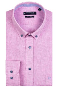 Giordano Ivy Button Down Linen Plain Shirt Pink
