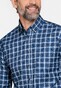 Giordano Ivy Button Down Mouline Twill Check Overhemd Donker Blauw