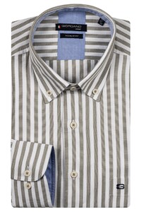 Giordano Ivy Button Down Oxford Stripe Overhemd Pastel Groen