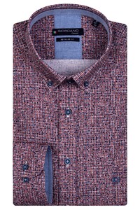 Giordano Ivy Button Down Stretch Weave Look Overhemd Ginger