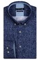 Giordano Ivy Button Down Stretch Weave Look Print Shirt Navy