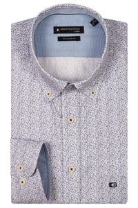 Giordano Ivy Button Down Twill Mini Flowers Overhemd Navy