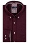 Giordano Ivy Button Down Two Tone Brushed Twill Cotton Wool Shirt Dark Red