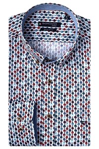 Giordano Ivy Colored Multi Dots Overhemd Rood