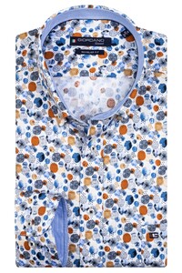 Giordano Ivy Colorful Ink Fantasy Dots Overhemd Royal Blue