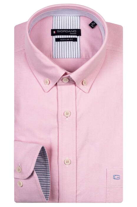 Giordano Ivy Colorful Oxford Overhemd Zacht Roze