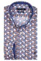 Giordano Ivy Colorful Pattern Overhemd Donker Bruin