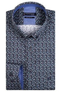 Giordano Ivy Colorful Rectangles Shirt Ocean Blue