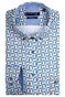 Giordano Ivy Fantasy Geometric Pattern Overhemd Geel-Blauw