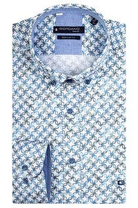 Giordano Ivy Fantasy Interlocking Chains Shirt Green-Blue