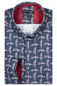 Giordano Ivy Fantasy Woven Check Shirt Purple-Navy