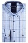 Giordano Ivy Fil à Fil Check Overhemd Licht Blauw