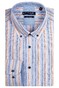 Giordano Ivy Fine Multicolor Stripes Shirt Orange-Blue