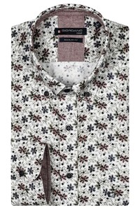 Giordano Ivy Flower Pattern Soft Handfeel Overhemd Optical White-Multi