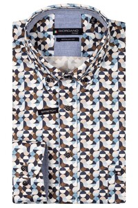 Giordano Ivy Graphic Half Circles Fantasy Overhemd Navy-Multi