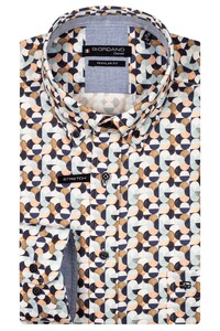 Giordano Ivy Graphic Half Circles Fantasy Overhemd Oranje-Multi