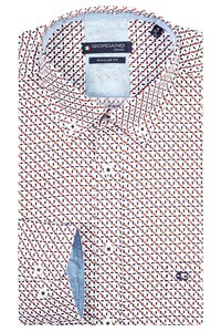 Giordano Ivy Mini Graphic Fantasy Pattern Overhemd Bruin-Blauw