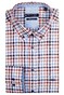 Giordano Ivy Multi Mini Check Overhemd Bruin-Blauw