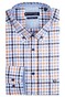 Giordano Ivy Multi Mini Check Shirt Orange-Blue