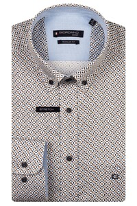 Giordano Ivy Multi Small Graphic Pattern Soft Twill Overhemd Navy-Multi