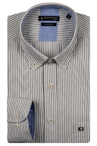 Giordano Ivy Oxford Stripe Button Down Overhemd Pastel Groen