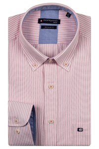 Giordano Ivy Oxford Stripe Button Down Overhemd Roze