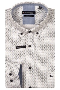 Giordano Ivy Satin Stretch Mini Graphic Pattern Overhemd Navy-Multi
