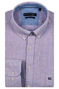 Giordano Ivy Soft Washed Linnen Blend Button Down Overhemd Lila