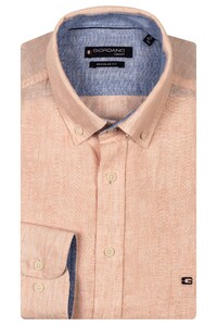 Giordano Ivy Soft Washed Linnen Blend Button Down Overhemd Pastel Roze