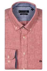 Giordano Ivy Soft Washed Linnen Blend Button Down Overhemd Rood