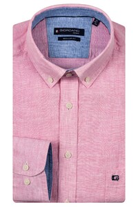 Giordano Ivy Soft Washed Linnen Blend Button Down Overhemd Roze