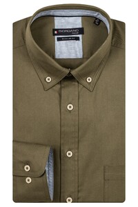 Giordano Ivy Soft Washed Twill Uni Color Button-Down Overhemd Groen