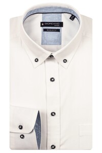 Giordano Ivy Soft Washed Twill Uni Color Button-Down Overhemd Optical White