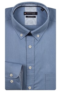 Giordano Ivy Soft Washed Twill Uni Color Button-Down Overhemd Soft Blue