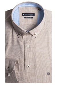 Giordano Ivy Solid Hemp Yarn Fabric Shirt Dark Sand