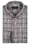 Giordano Ivy Two Sided Brushed Twill Check Overhemd Grijs-Bruin