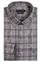Giordano Ivy Two Sided Brushed Twill Check Shirt Grey-Blue