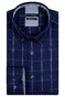 Giordano Ivy Two Tone Wide Twill Check Shirt Navy-Blue