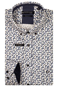 Giordano Ivy Vintage Abstract Graphic Pattern Overhemd Navy-Multi