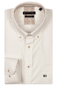 Giordano Ivy Washed Plain Twill Mini Flower Contrast Overhemd Wit