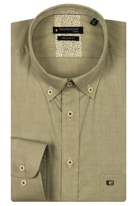 Giordano Ivy Washed Plain Twill Mini Flower Contrast Shirt Apple Green | Jan Rozing Men's Fashion Giordano Ivy Washed Plain Twill Mini Flower Contrast Shirt Apple Green | Jan Rozing Men's Fashion