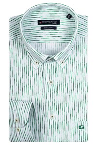 Giordano Ivy Watercolor Fantasy Stripe Overhemd Groen