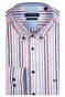 Giordano Ivy Watercolor Stripes Overhemd Rood-Blauw