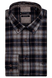 Giordano Ivy Wool Look Multi Check Shirt Dark Navy