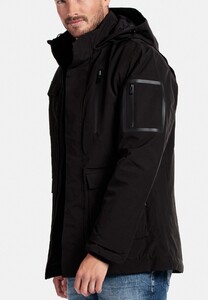 Giordano Jacket Removable Hood Water and Windproof Black