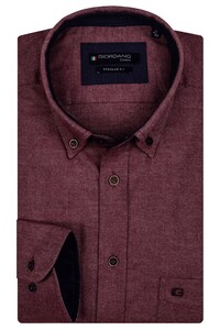 Giordano Kennedy Button Down Solid Twill Shirt Red