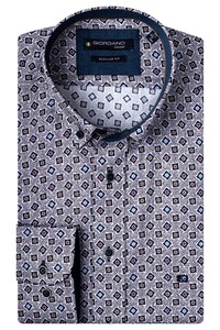 Giordano Kennedy Button Down Square Fantasy Overhemd Rood