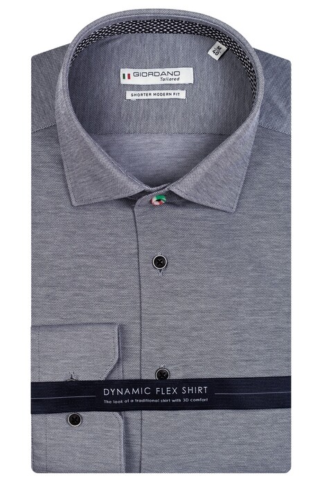 Giordano Knitted Dynamic Flex Maggiore Semi Cutaway Overhemd Grijs