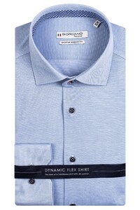 Giordano Knitted Dynamic Flex Maggiore Semi Cutaway Overhemd Licht Blauw